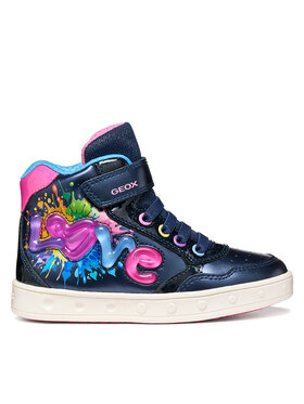 Geox Sneakers Geox J Skylin Girl J668WB 0NFKC C4243 D Dunkelblau