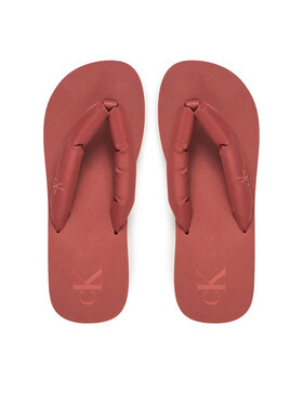 Calvin Klein Jeans Japanke Calvin Klein Jeans Beach Sandal Flatform Ttxr Satin YW0YW01723 Smeđa