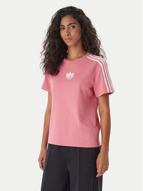 adidas adidas Футболка adicolor 3D Trefoil GN6702 Рожевий Loose Fit