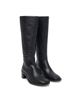 Calvin Klein Cizme Calvin Klein Block Heel High Boot Zip Lth HW0HW03172 Negru