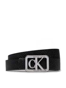 Calvin Klein Jeans Dámsky opasok Calvin Klein Jeans Mono Plaque Rev Lthr Belt 25Mm K60K611487 Čierna
