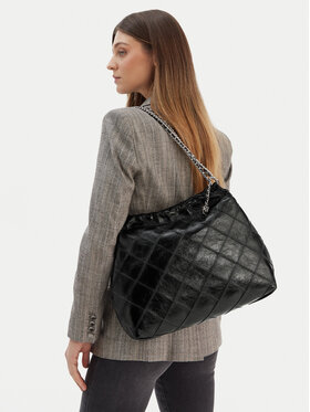 Tory Burch Borsetta Tory Burch Fleming Soft Distressed Hobo Bag 165170 Nero