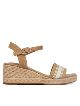 Tommy Hilfiger Espadrilles Tommy Hilfiger Mid Wedge Espad Webbing FW0FW09230 Bézs