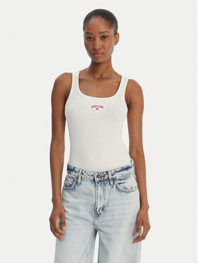 Guess Jeans Guess Jeans Топ W6GPZ2 KA0H1 Білий Slim Fit