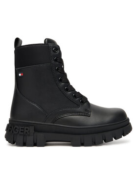 Tommy Hilfiger Schnürstiefeletten Tommy Hilfiger Lace-Up Bootie T3A5-34046-1695 S Schwarz