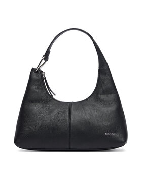 Calvin Klein Geantă Calvin Klein Slouchy Leather Shoulder Bag LV04F3657G Negru