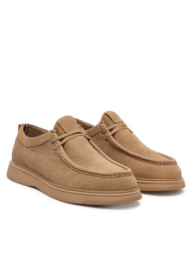 Tommy Hilfiger Обувки Tommy Hilfiger Comfort Nubuck Moc Toe Shoe FM0FM05975 Бежов