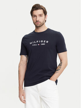 Tommy Hilfiger Tommy Hilfiger T-Shirt Fathers Day MW0MW39356 Dunkelblau Regular Fit