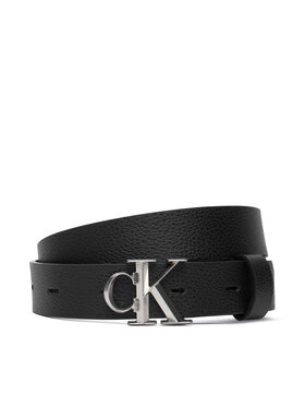 Calvin Klein Dámsky opasok Calvin Klein Facet Ck Buckle Pebble 25Mm LV04F7060G Čierna