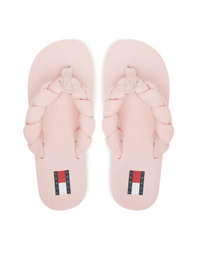 Tommy Jeans Zehentrenner Tommy Jeans Braided Thong Beach Sandal EN0EN02877 Rosa