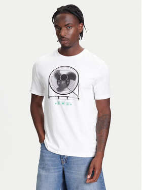 United Colors Of Benetton United Colors Of Benetton Majica 3BL0U10AG Bela Relaxed Fit