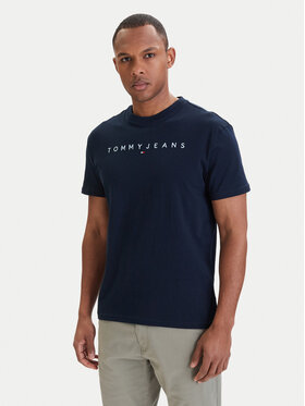 Tommy Jeans Tommy Jeans T-Shirt Linear Logo DM0DM20744 Dunkelblau Regular Fit