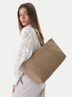 Calvin Klein Geantă Calvin Klein Emblem Hw Pebble Tote LV04F3424G Bej