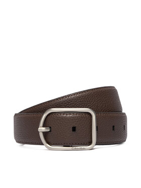 Calvin Klein Ζώνη Ανδρική Calvin Klein Round Buckle 35Mm LV04D7024G Καφέ
