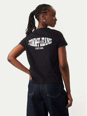 Tommy Jeans Tommy Jeans Camiseta Wavy Flag DW0DW22274 Negro Regular Fit