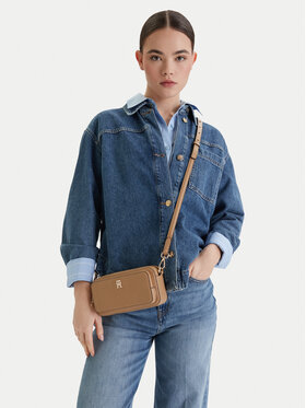 Tommy Hilfiger Handtasche Tommy Hilfiger Th Daily Camera Bag AW0AW18377 Braun