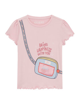 Guess Guess Футболка K6GI06 K6YW4 Рожевий Regular Fit