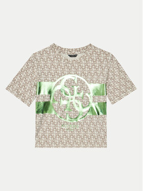 Guess Guess T-Shirt J5RI04 K6YW4 Μπεζ Regular Fit