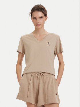Beverly Hills Polo Club Beverly Hills Polo Club Camiseta P-SS26W-TS516518 Beis Regular Fit