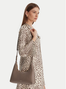 Calvin Klein Handtasche Calvin Klein Foil Logo Conv Shoulder Bag LV04F3272G Beige