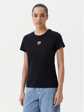 PINKO PINKO Футболка Bussolotto 100355 A2OD Чорний Regular Fit
