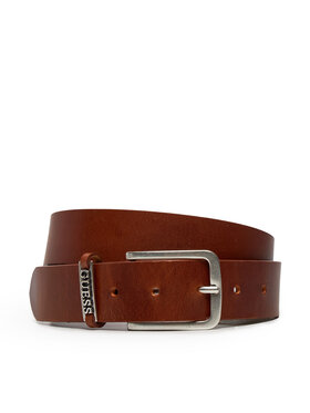 Guess Pánsky opasok Guess Detailed Loop Belt M4BZ29 L0VE0 Hnedá