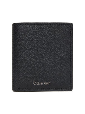 Calvin Klein Портфейл Calvin Klein Foil Emboss Slim Trifold W Card LV04D1063G Черен