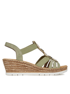 Rieker Sandále Rieker 619B2-52 Zelená