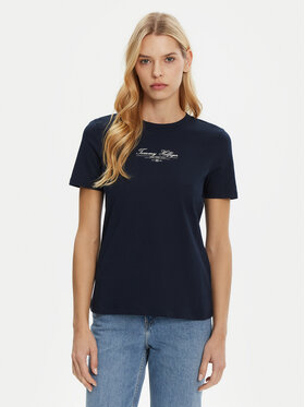 Tommy Hilfiger Tommy Hilfiger T-Shirt WW0WW45428 Dunkelblau Regular Fit