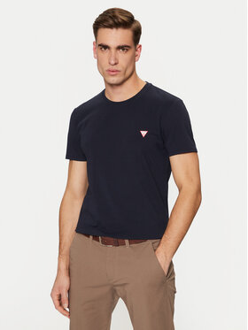 Guess Guess Majica M2YI24 J1314 Mornarsko modra Slim Fit