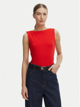 Tommy Hilfiger Tommy Hilfiger Top WW0WW47807 Naranja Slim Fit