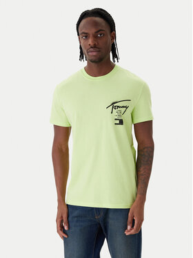 Tommy Jeans Tommy Jeans Camiseta City Sign DM0DM22553 Verde Regular Fit