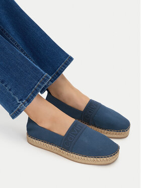 Calvin Klein Espadrile Calvin Klein Oblique Espadrille Webbing HW0HW02934 Albastru