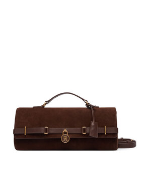 Tommy Hilfiger Geantă Tommy Hilfiger American Icon Clutch Suede AW0AW19515 Maro