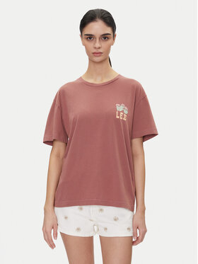 Lee Lee Футболка Vintage 112363834 Рожевий Relaxed Fit