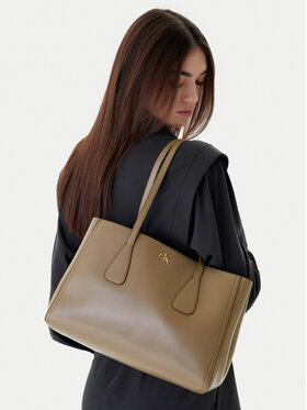 Calvin Klein Handtasche Calvin Klein Ck Medium Work Tote LV04F3442G Beige