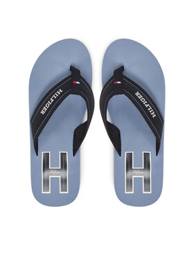 Tommy Hilfiger Zehentrenner Tommy Hilfiger Hilfiger H Padded Beach Sandal FM0FM05536 Dunkelblau