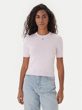Tommy Jeans Tommy Jeans Marškinėliai Essential DW0DW19336 Rožinė Regular Fit