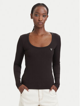 Guess Guess Blusa V4BP07 K8RT2 Marrón oscuro Slim Fit