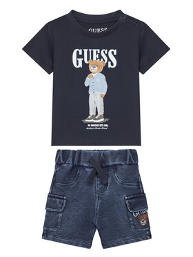 Guess Guess Conjunto de camiseta y pantalones cortos vaqueros I6GG04 K8HM4 De color Regular Fit