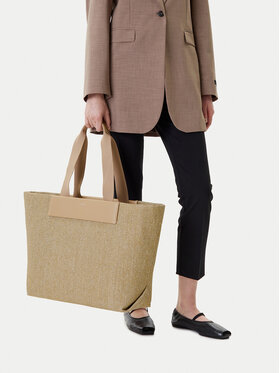 Calvin Klein Kabelka Calvin Klein Ck Raffia Large Shopper K60K613025 Béžová