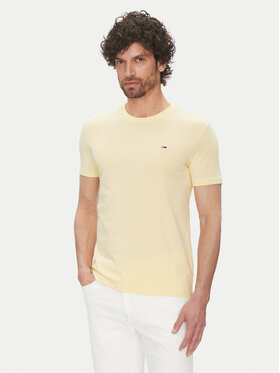 Tommy Jeans Tommy Jeans Majica DM0DM20363 Rumena Slim Fit