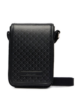 Calvin Klein Etui za mobitel Calvin Klein Emblem Aop Coated Phone Crossbod LV04D1218G Črna