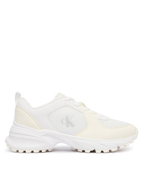 Calvin Klein Сникърси Calvin Klein Hike Runner Lace Up Su Mesh Wmn HW0HW03440 Бял