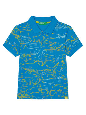 United Colors Of Benetton United Colors Of Benetton Поло 36Y4G300Y Голубий Regular Fit