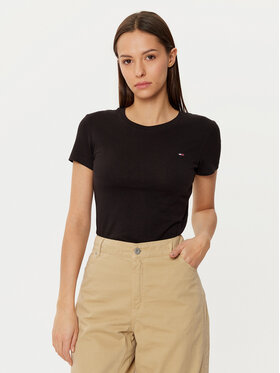 Tommy Jeans Tommy Jeans Marškinėliai DW0DW20459 Juoda Slim Fit
