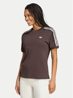 adidas adidas Camiseta Lace 3 Stripes LG4261 Marrón Regular Fit