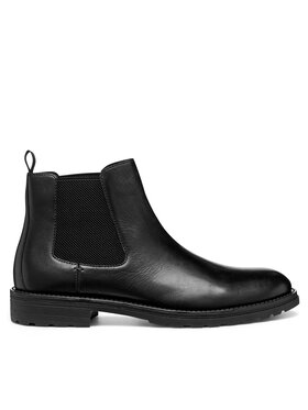 Geox Kotníková obuv s elastickým prvkem Geox U Redclif U56LXB 0003C C9999 Černá