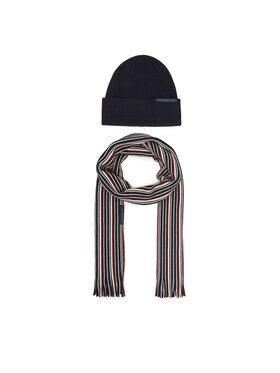 Tommy Hilfiger Set šal i kapa Tommy Hilfiger Th Corp Love AM0AM12939 Tamnoplava