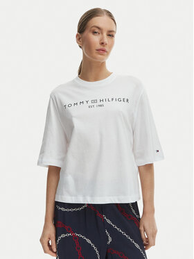 Tommy Hilfiger Tommy Hilfiger Camiseta WW0WW47811 Blanco Relaxed Fit